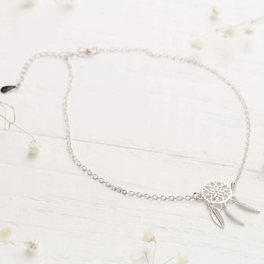 Silver Dream Catcher Anklet - Image 3