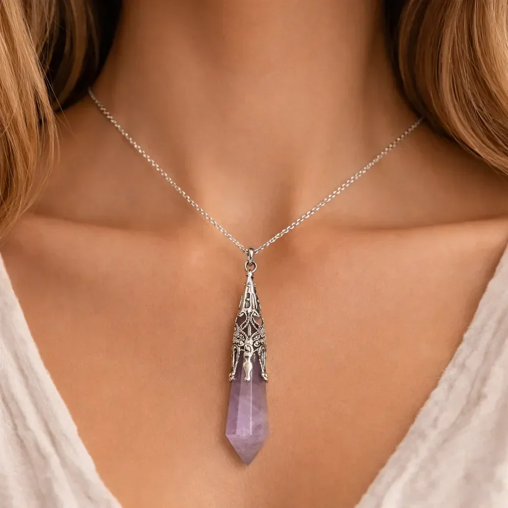 Silver-Plated Copper Retro Pattern Pendant — Timeless Elegance with Healing Energy - Image 8