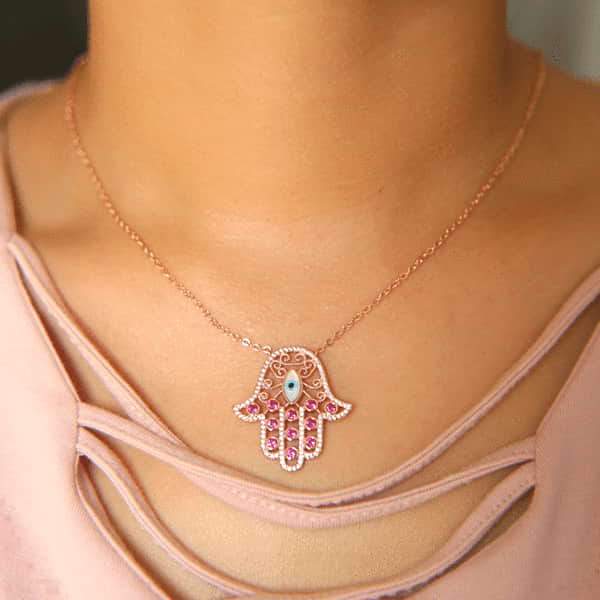 Hamsa Eye Necklace - Image 8