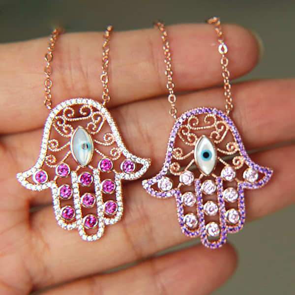 Hamsa Eye Necklace - Image 9