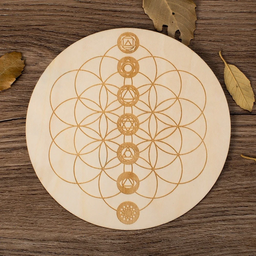 Spiritual Wooden Crystal Grid - Image 2