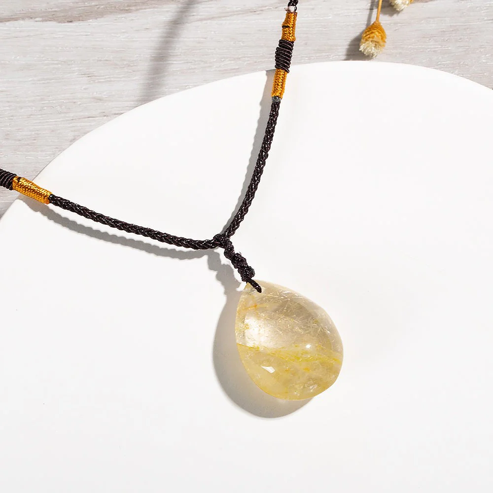 Sun-kissed Citrine Crystal Necklace - Image 4
