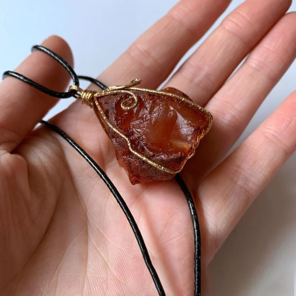 Sunset Raw Carnelian Necklace - Image 3