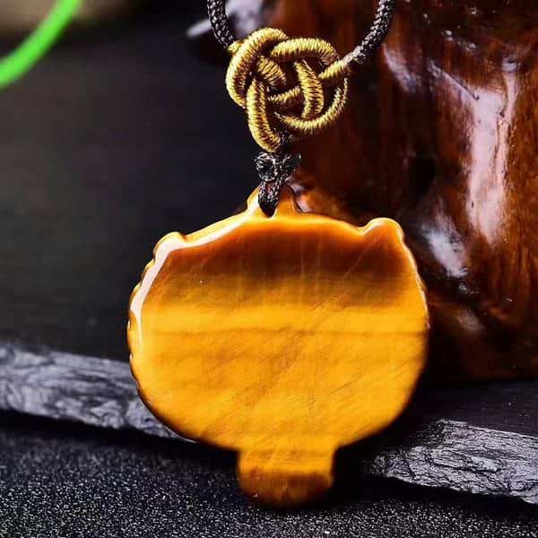 Tiger-Shaped Tiger's Eye Crystal Power Necklace - Image 6
