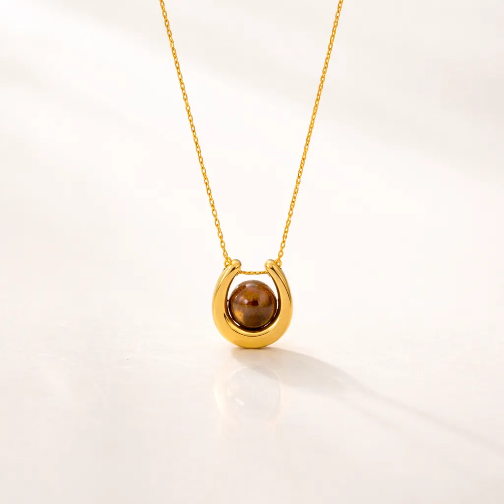 Tiger's Eye Gold-Plated Pendant Necklace — Grounding & Empowering Energy - Image 5