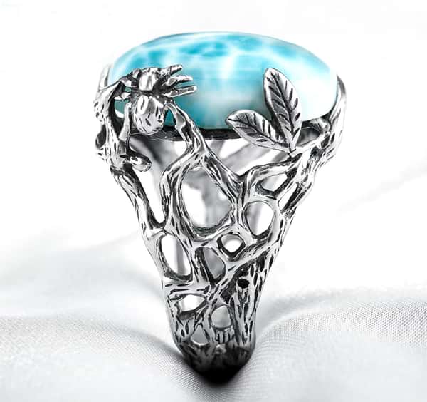 Transmitting Larimar Crystal Ring - Image 4