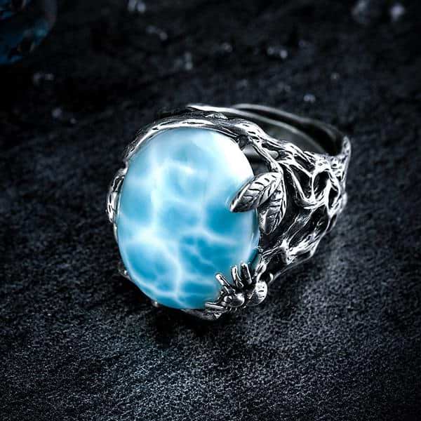 Transmitting Larimar Crystal Ring - Image 5