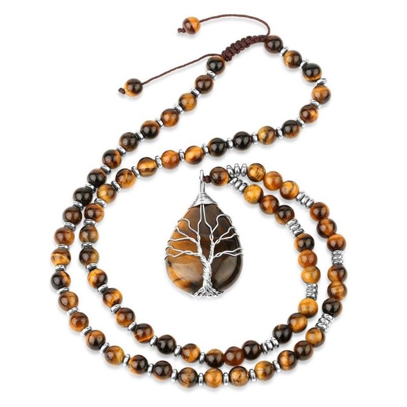 Tree of Life Bead Mala Necklace - Image 5