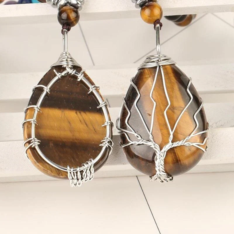 Tree of Life Bead Mala Necklace - Image 7