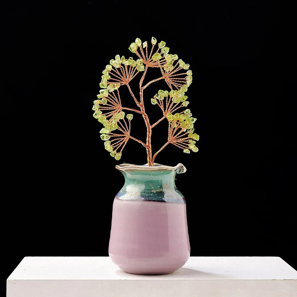Tree of Life Crystals with Ceramic Vase - Image 5