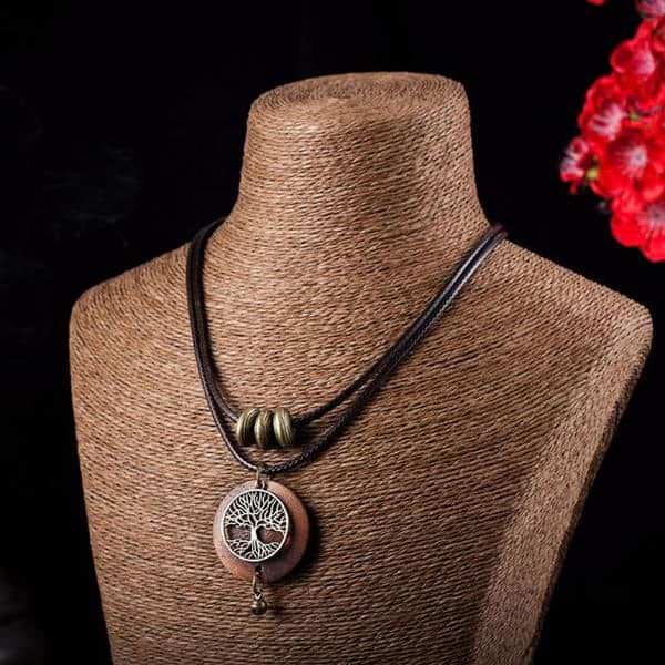 Wooden Tree of Life Necklace - Image 4