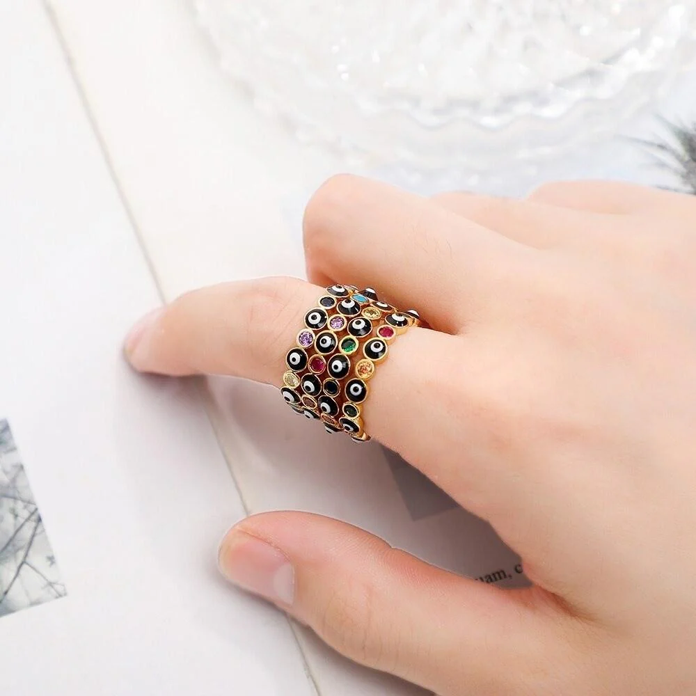 Turkish Evil Eye Protection Ring - Image 3