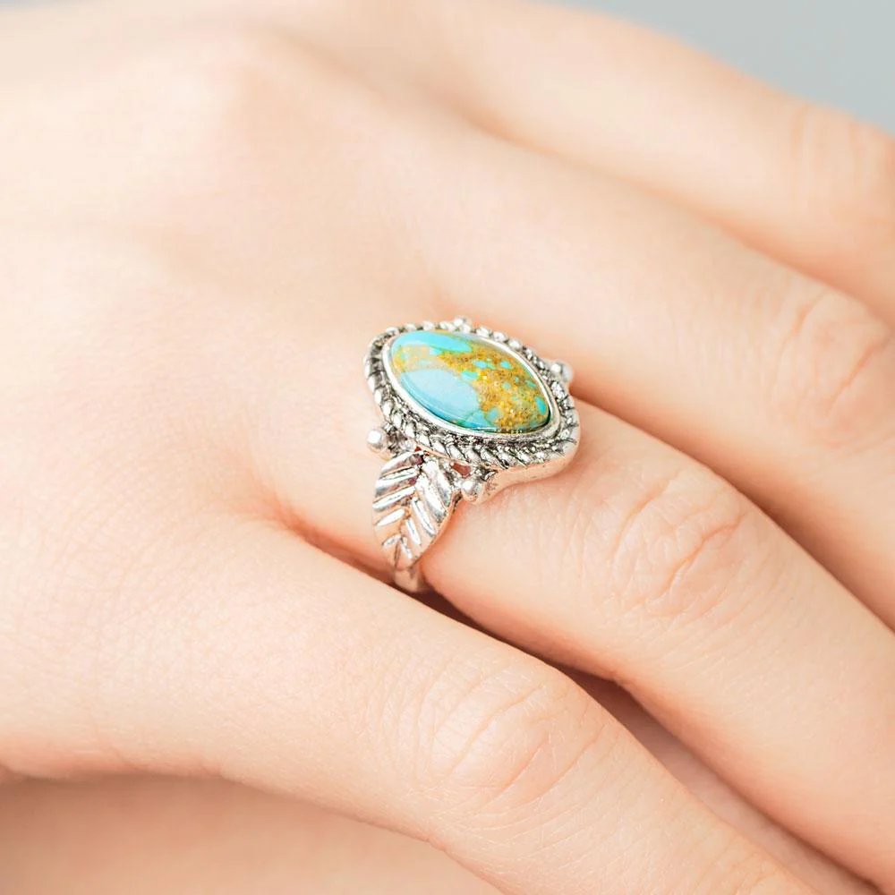Turquoise Flora Ring - Image 4