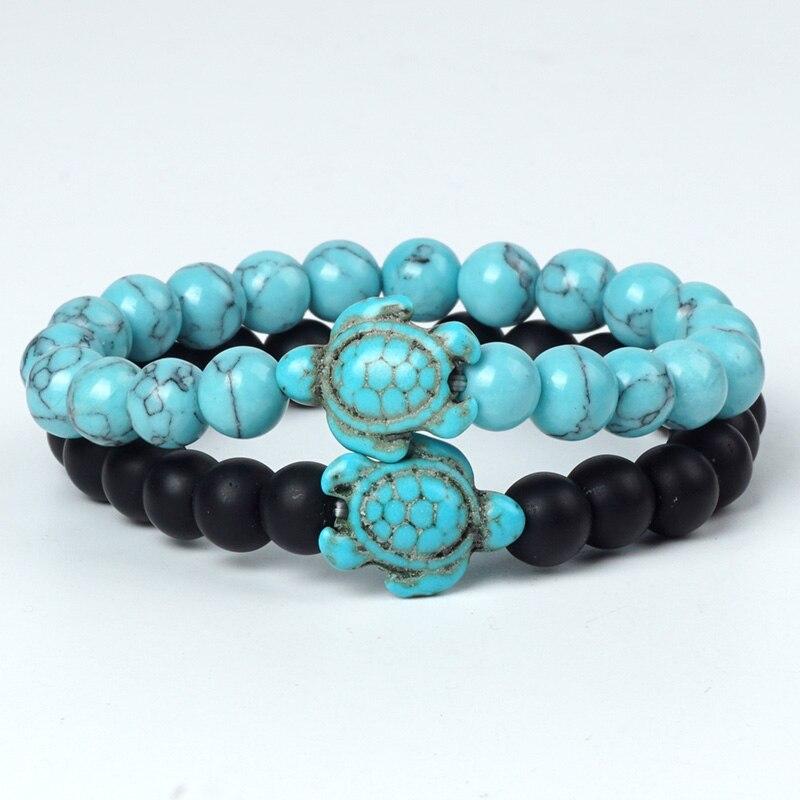 Turquoise Handmade Sea Turtle Couple Bracelet - Image 10