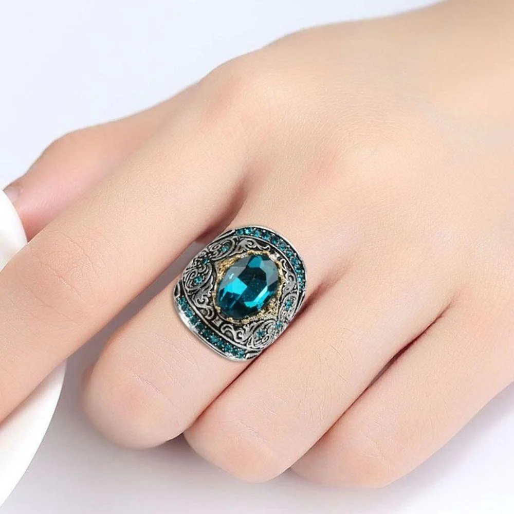 Sea Treasure Aquamarine March Birthstone Ring - Image 4