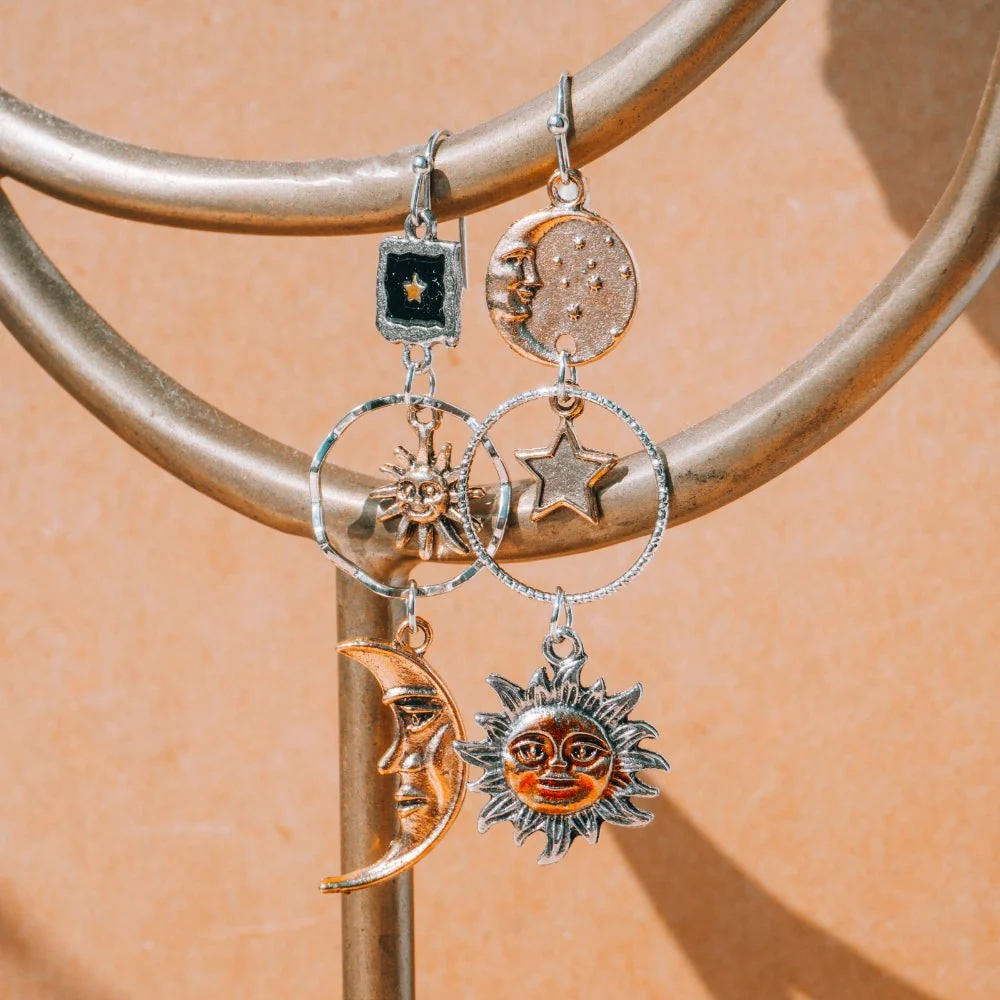 Vintage Sun and Moon Earrings - Image 5