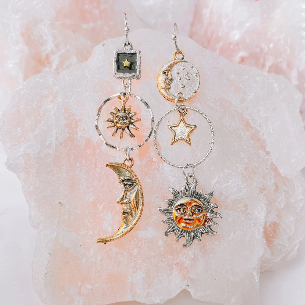 Vintage Sun and Moon Earrings - Image 7