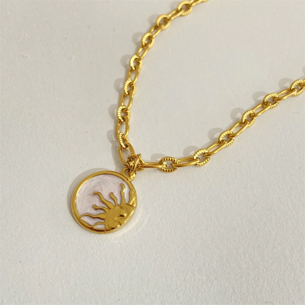 Vintage Sun and Moon Shell Pendants - Image 3