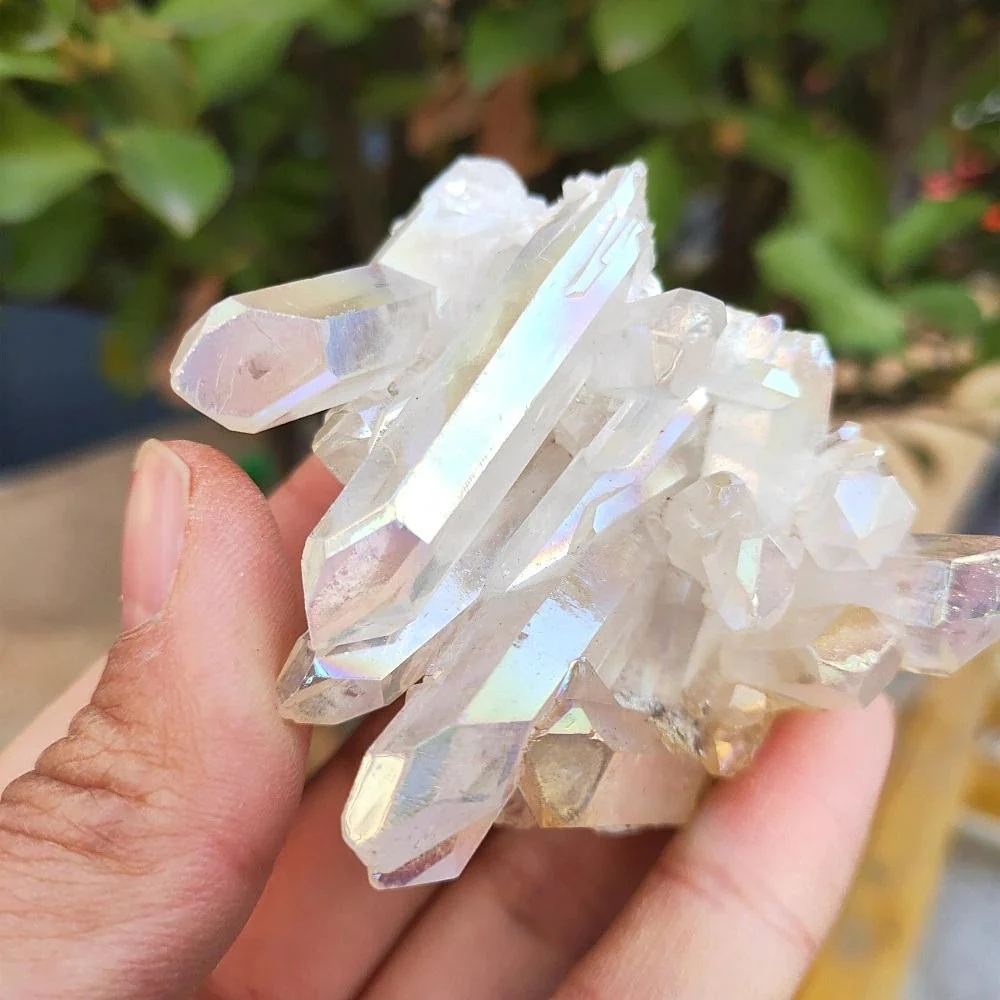 White Angel Aura Quartz Crystal - Image 3