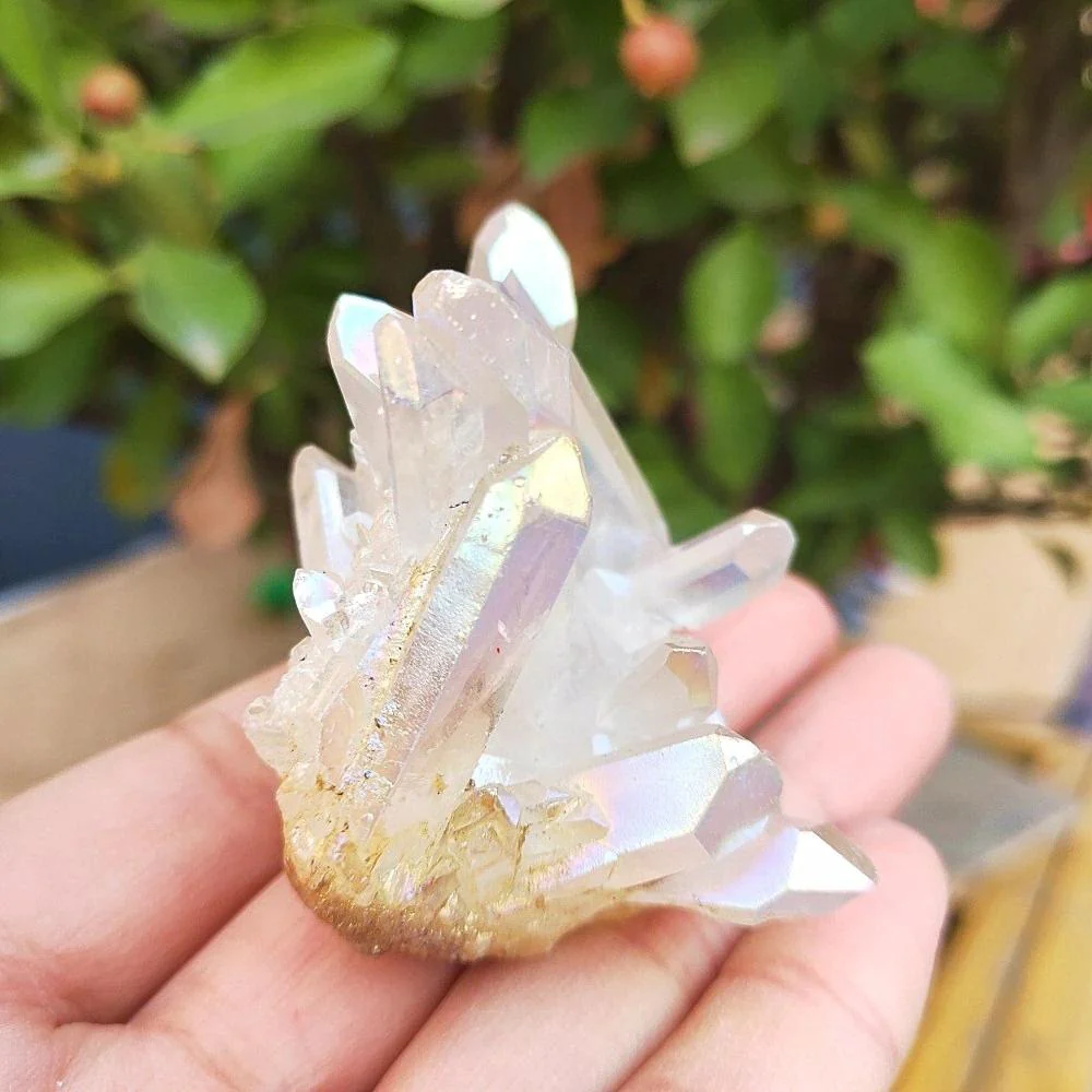 White Angel Aura Quartz Crystal - Image 4