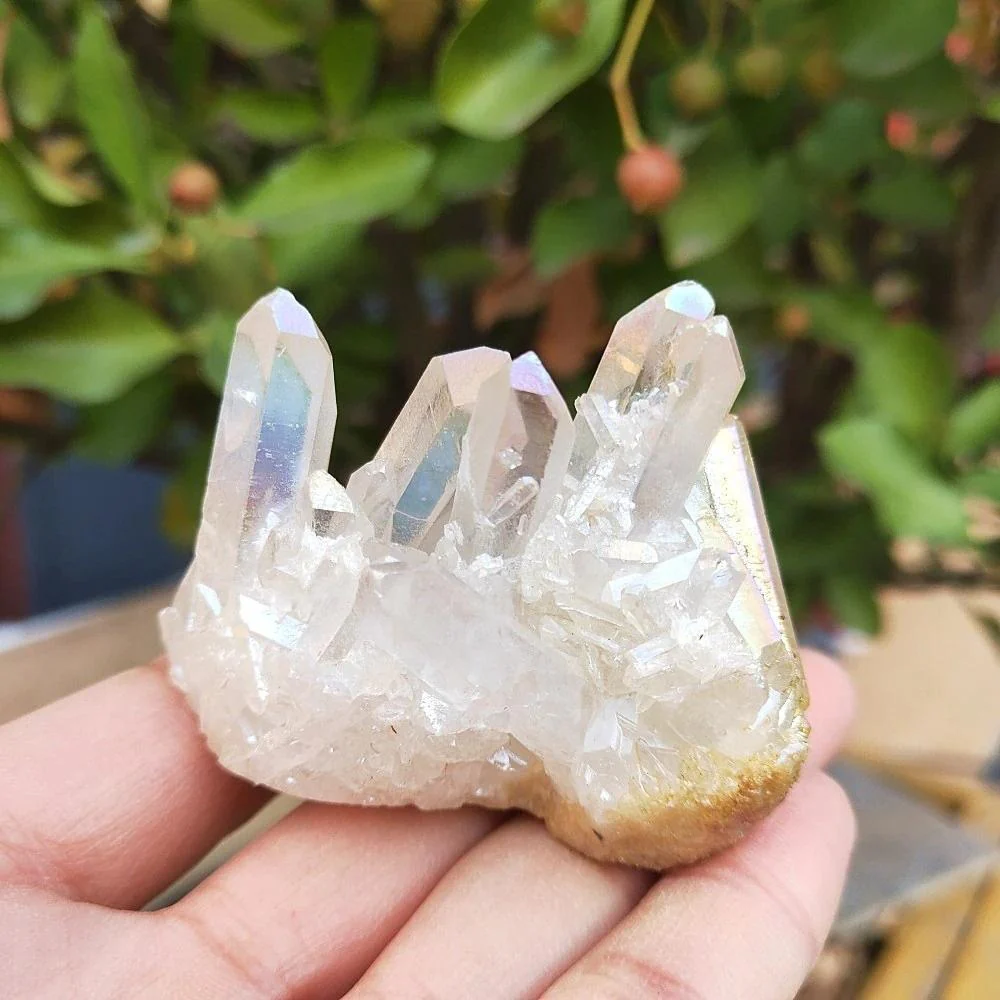 White Angel Aura Quartz Crystal - Image 5