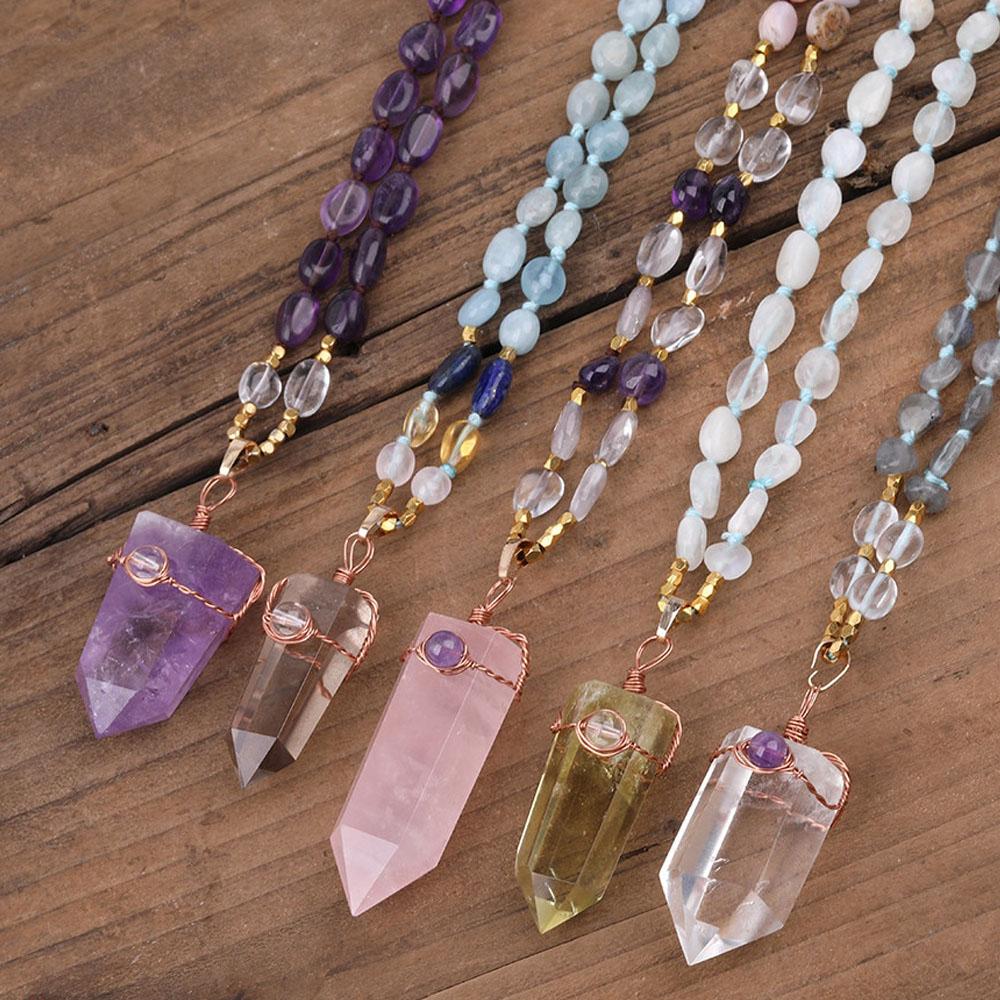 Wrapped Crystal Point Necklace - Image 2
