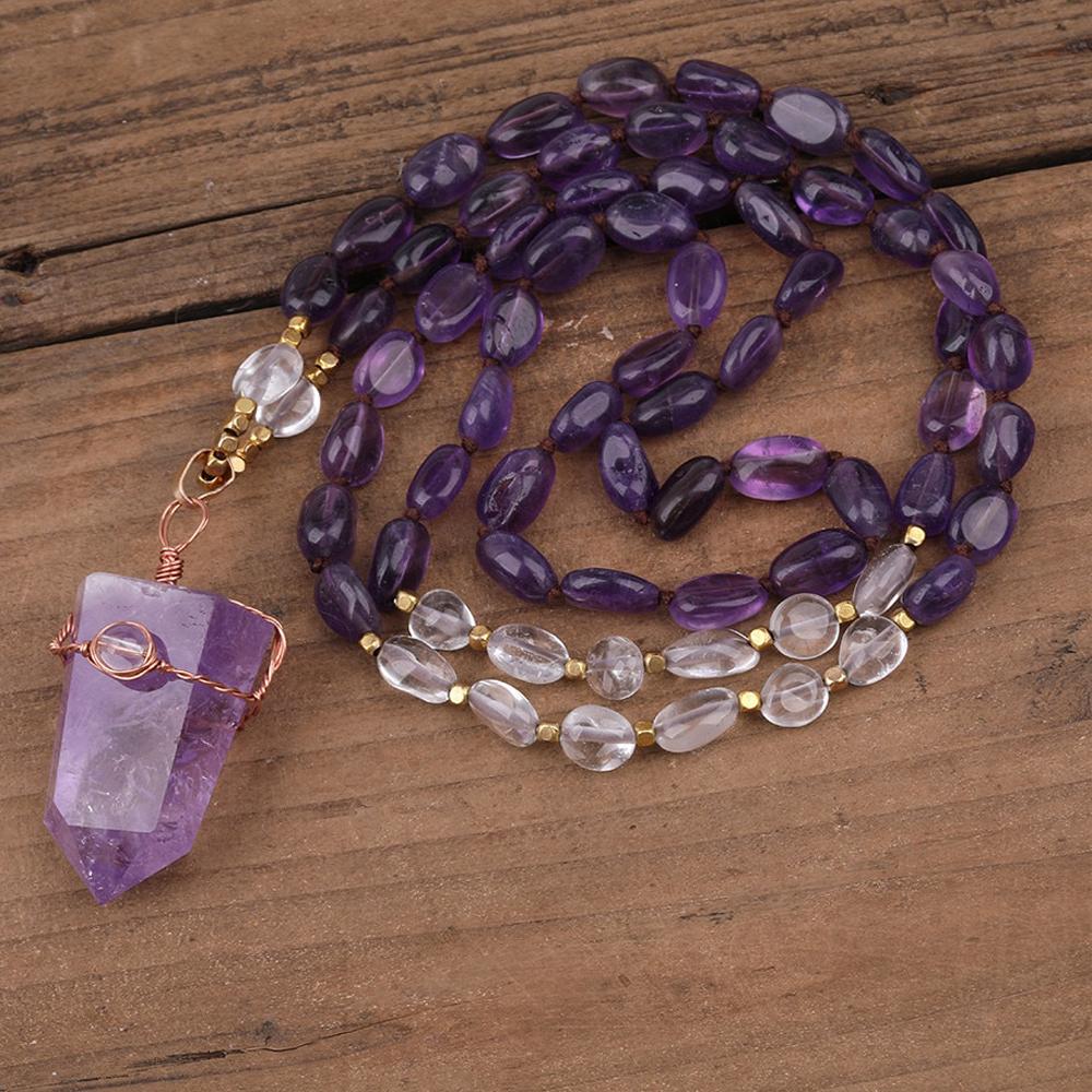 Wrapped Crystal Point Necklace - Image 3