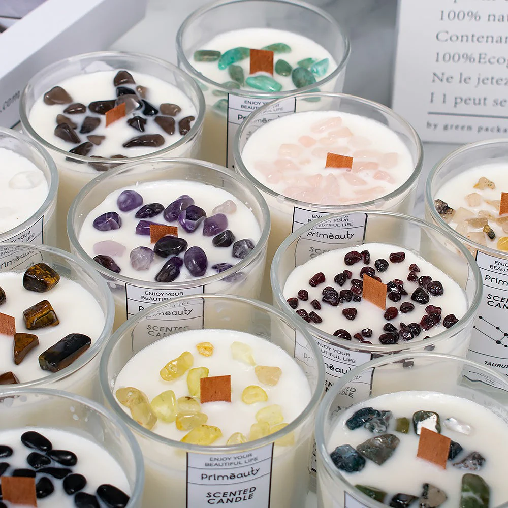 Zodiac Gemstone Scented Candle - Image 3
