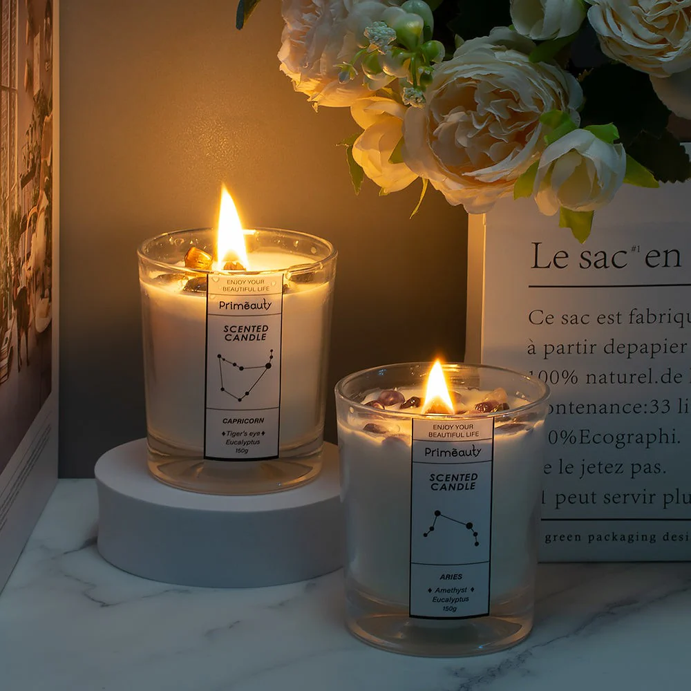 Zodiac Gemstone Scented Candle - Image 6